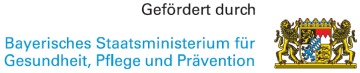 Logo des Bayerischen Staatsministeriums für Gesundheit, Pflege und Prävention